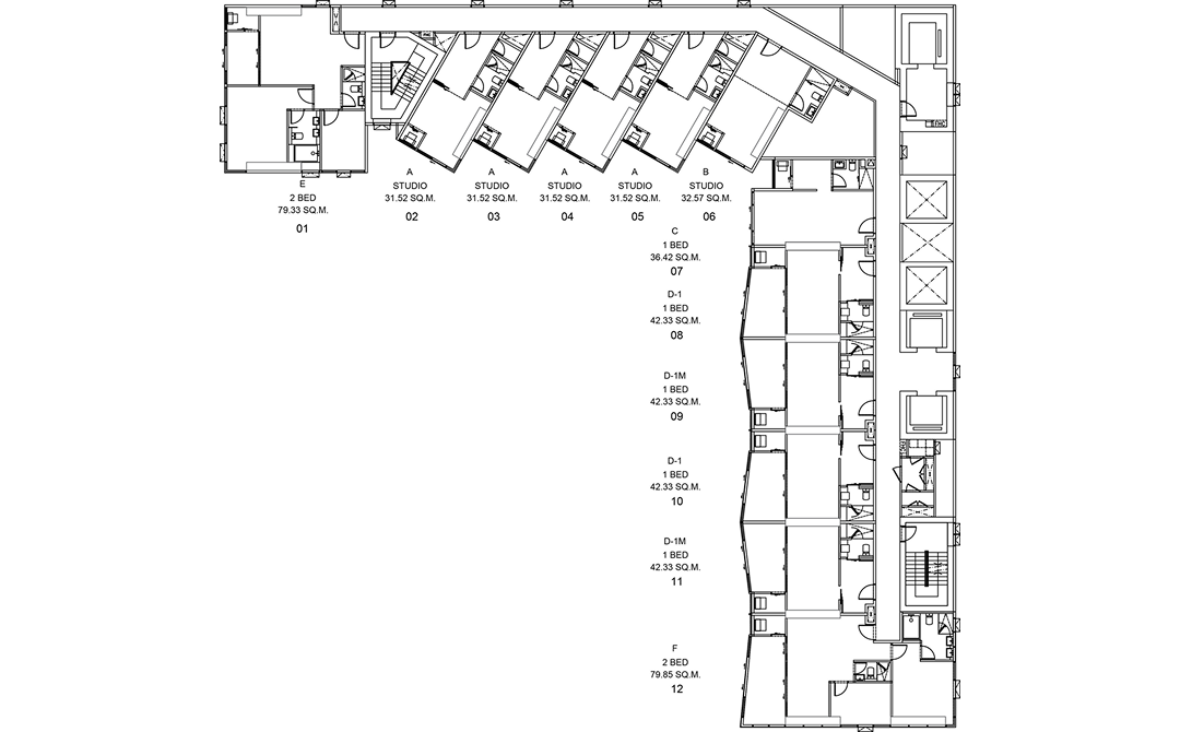 Floor plan drawing of the 47th floor