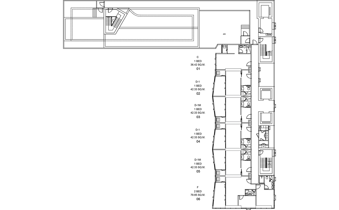 Floor plan drawing of the 49th floor