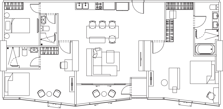 Floor plan drawing of a STUDIO unit